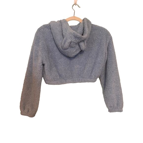 Shein Girls Size 10 Years Blue Teddy Bear Outfit Cropped Hoodie with Jogger Pant - Picture 5 of 7